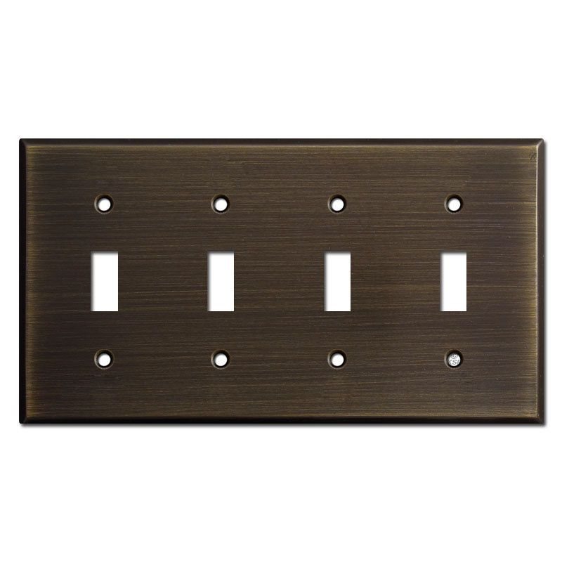 4 Toggle Switch Plates - Oil Rubbed Bronze | Rubbed Bronze, Switch ... in Oil Rubbed Bronze Switch Plates