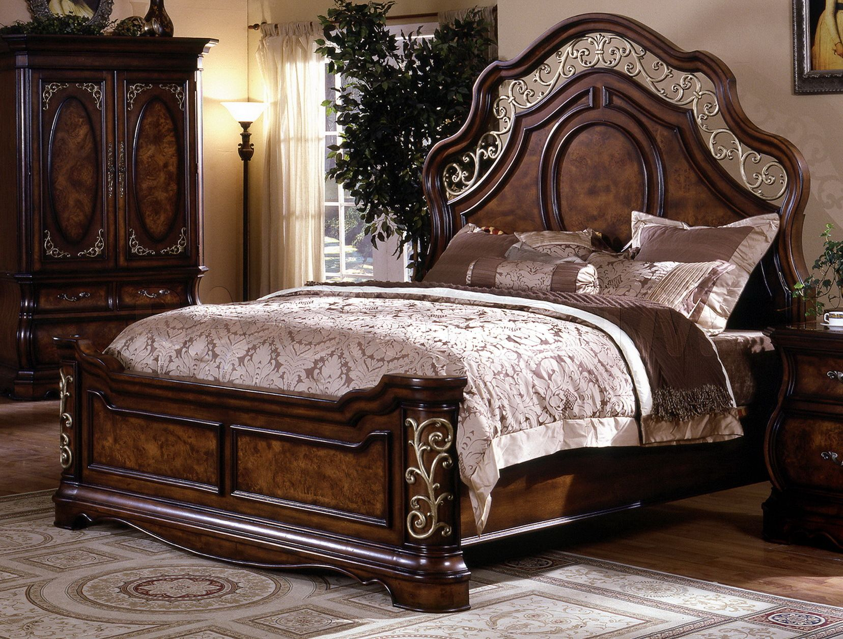 Alexandria Solid Wood Traditional Bed | Traditional Bedroom Sets, King ... pertaining to Exploring the durability and longevity of king solid wood bedroom furniture