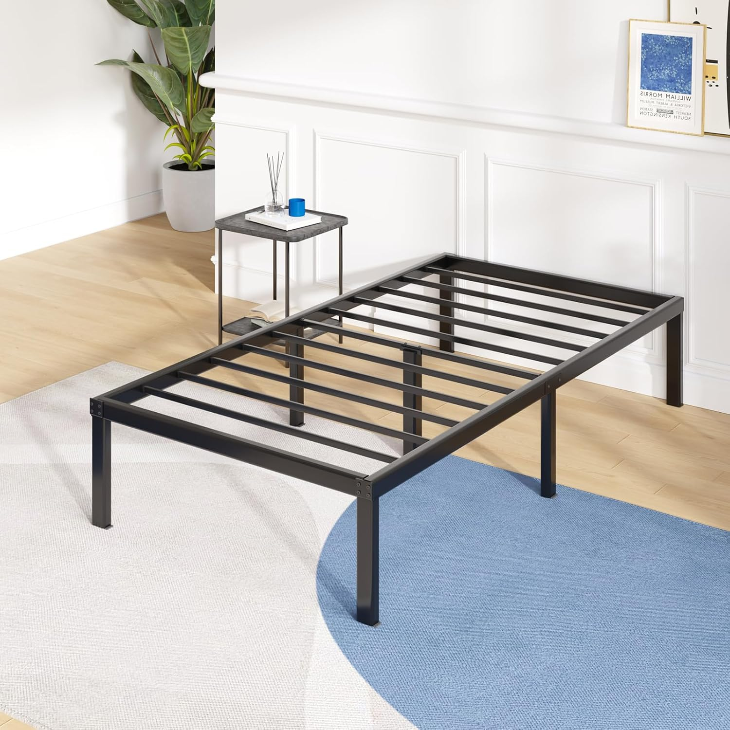 Amazon.com: Avenco Twin Bed Frames - 14 Inch High Metal Platform Bed ... within The ultimate guide to choosing the right metal bed frame for your twin size bed