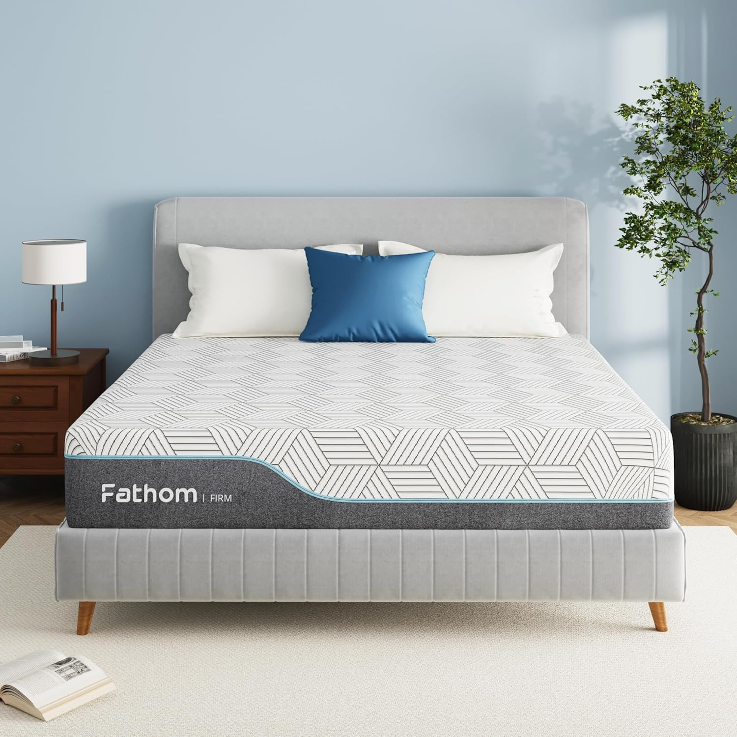 Amazon.com: Fathom Firm King Mattress 10 Inch Memory Foam Mattress King ... inside 10 In Memory Foam Mattress