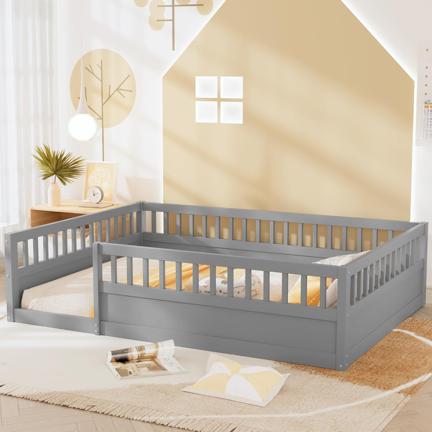 Comparing Traditional and Contemporary Full Size Floor Bed Solutions with Rails