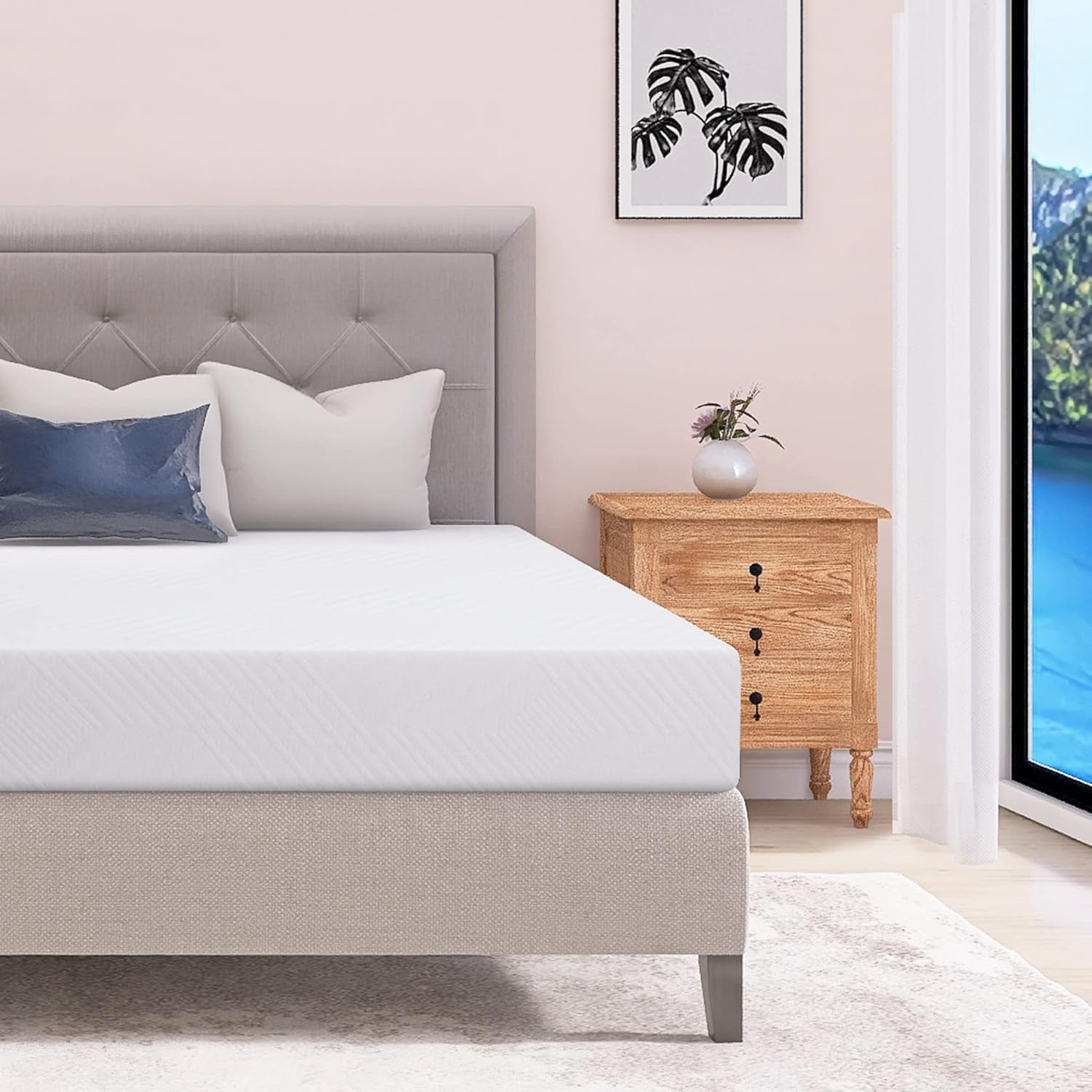 Amazon.com: Hcore 8 Inch Twin Size Mattress,Cooling Gel Infused Green ... pertaining to 8 Inch Memory Foam Mattress Twin