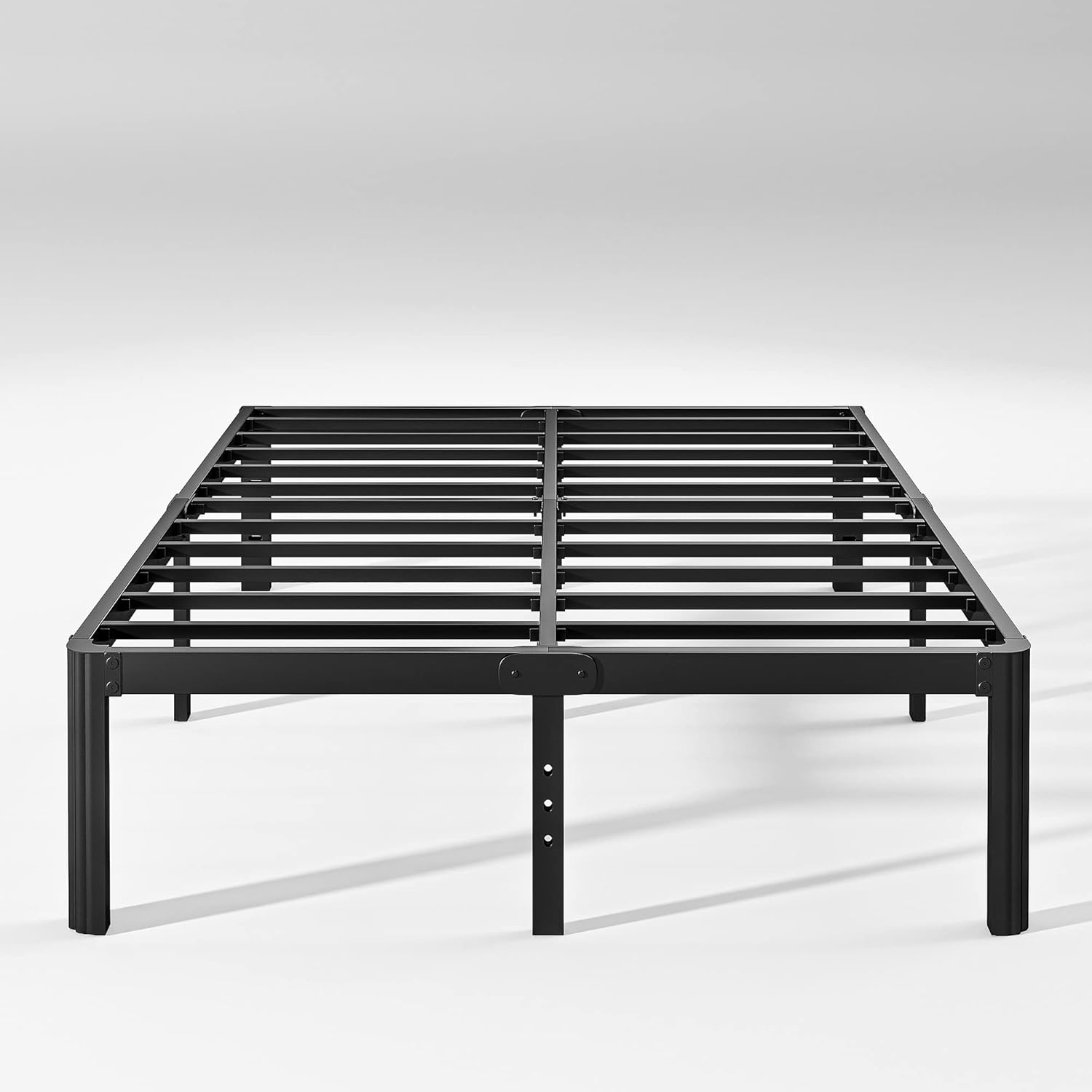 Amazon.com: Hunlostten 14In High Queen Bed Frame No Box Spring Needed ... for Black Metal Frame Queen Bed