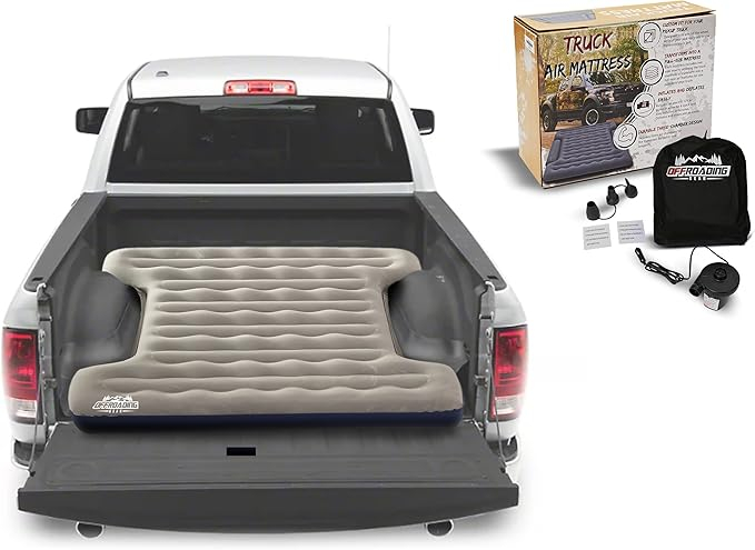Amazon.com: Offroading Gear Inflatable Truck Bed Air Mattress | 6Ft To ... pertaining to Inflatable Mattress For Truck Bed