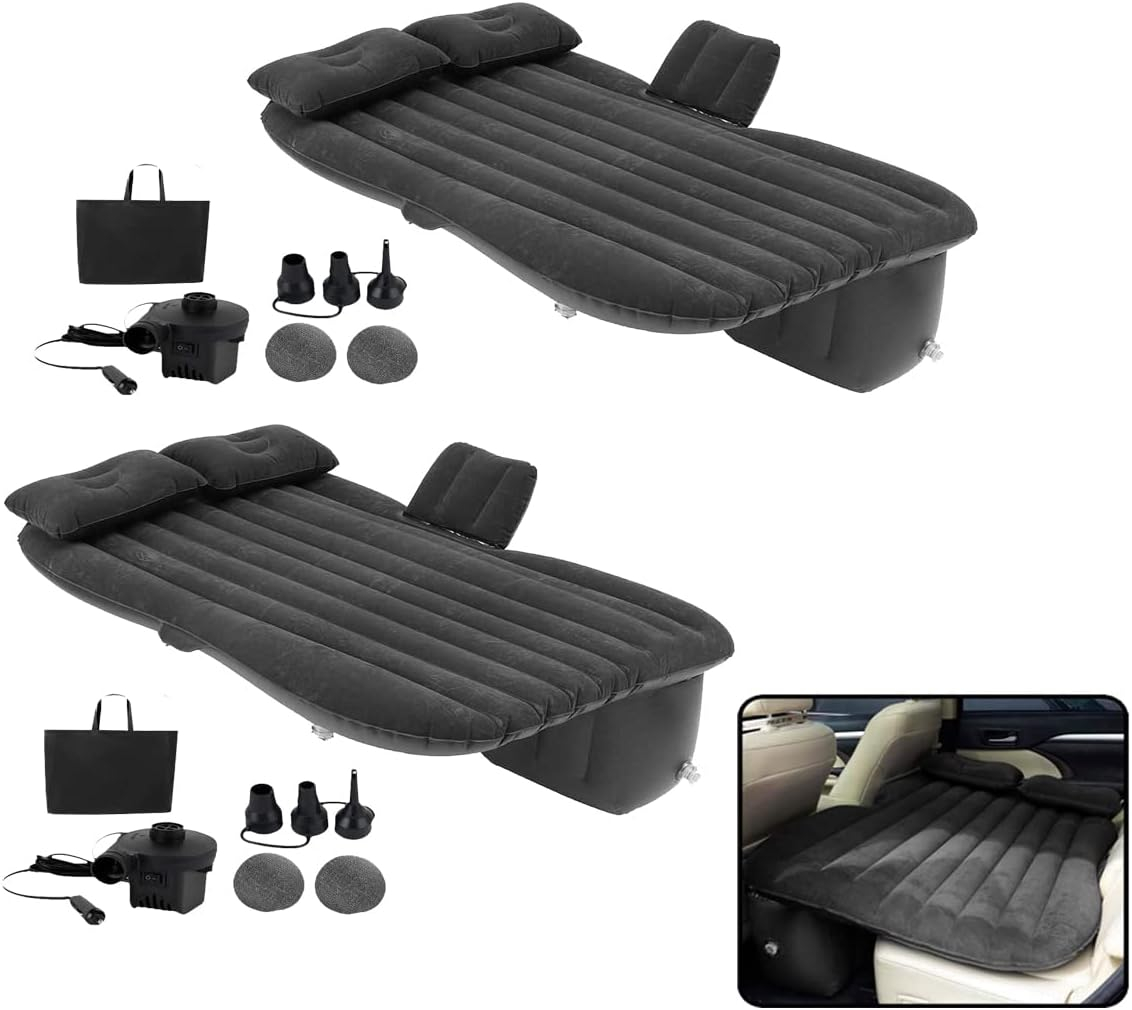 Amazon.com: Vaygway Inflatable Car Air Mattress – 2 Pk Air Bed With ... with regard to How to choose the right blow up mattress for your truck bed setup