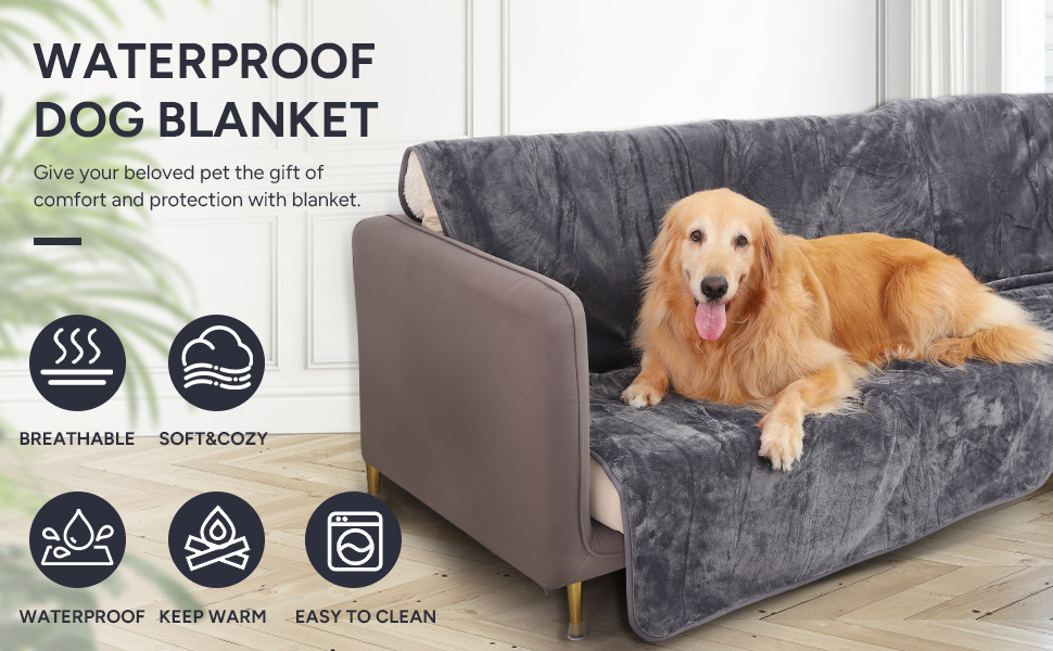 Amazon.com: Walverdant Waterproof Dog Blanket Bed Cover For Bed Couch ... regarding Waterproof Dog Blanket For Bed