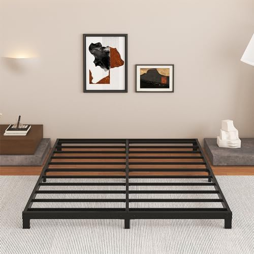 Amazon.com: Yicensen 6 Inch Low Profile King Bed Frame With Rounded ... with regard to How to choose the right king heavy duty bed frame for your bedroom setup