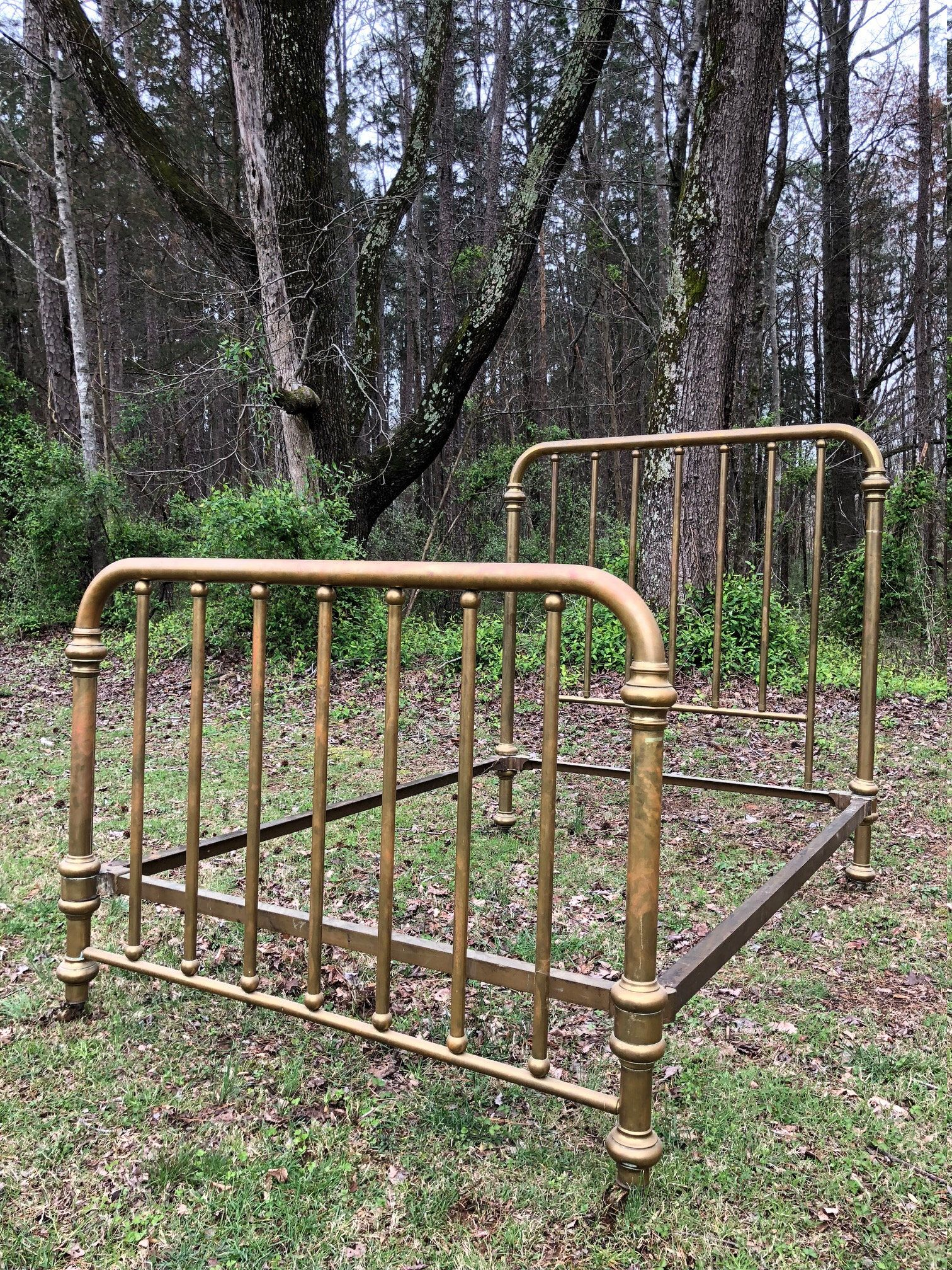 Antique Brass Metal Bed Frame At Addie Giron Blog intended for Antique Brass Bed Frame Full