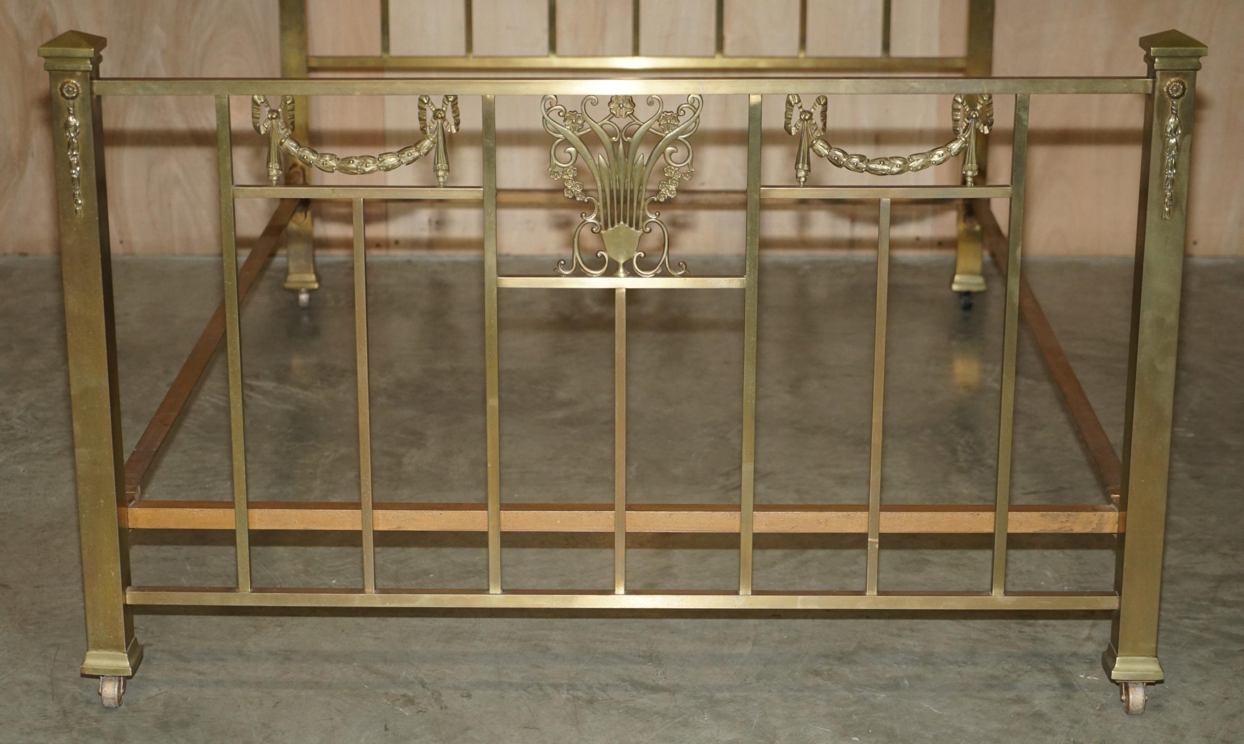 Antique Victorian 1880 Solid Brass Bed Frame With Mother Of Pearl Style ... pertaining to Antique Brass Bed Frame Full