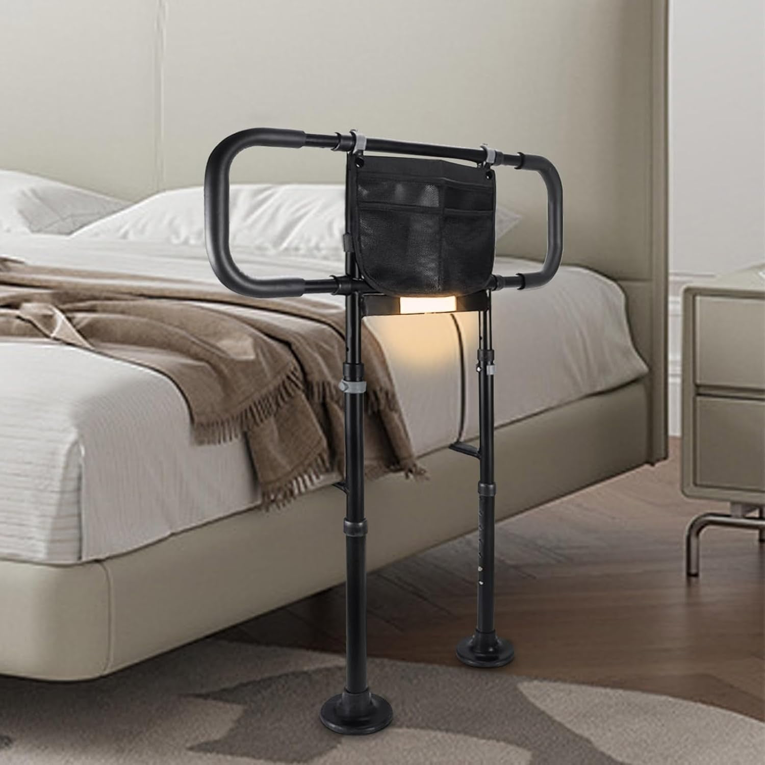 Bed Rails For Elderly Adults Safety: Adjustable Heights Bed Cane With ... with regard to Adjustable Bed Rails For Elderly