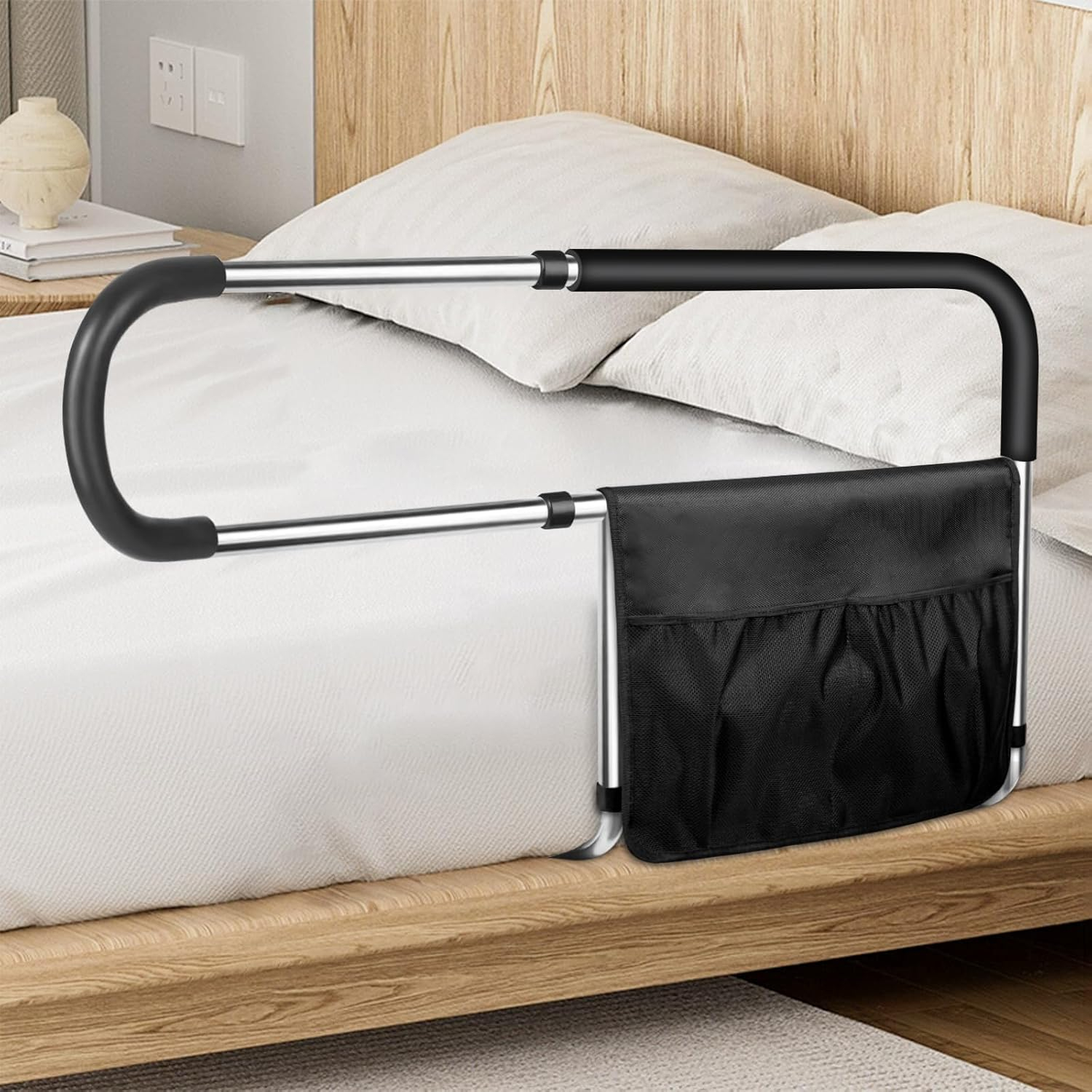Bed Rails For Elderly Adults Safety, Stainless Steel Bed Assist Rail ... with regard to Full Size Side Bed Rails
