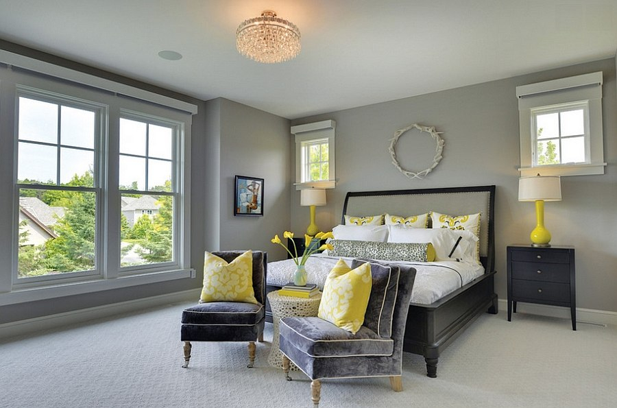 Cheerful Sophistication: 25 Elegant Gray And Yellow Bedrooms within Yellow And Gray Bedroom Sets