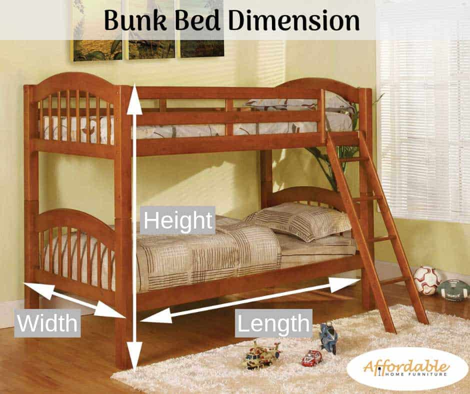 Common Bunk Bed Questions | Affordable Home Furniture throughout How Tall Are Bunk Beds