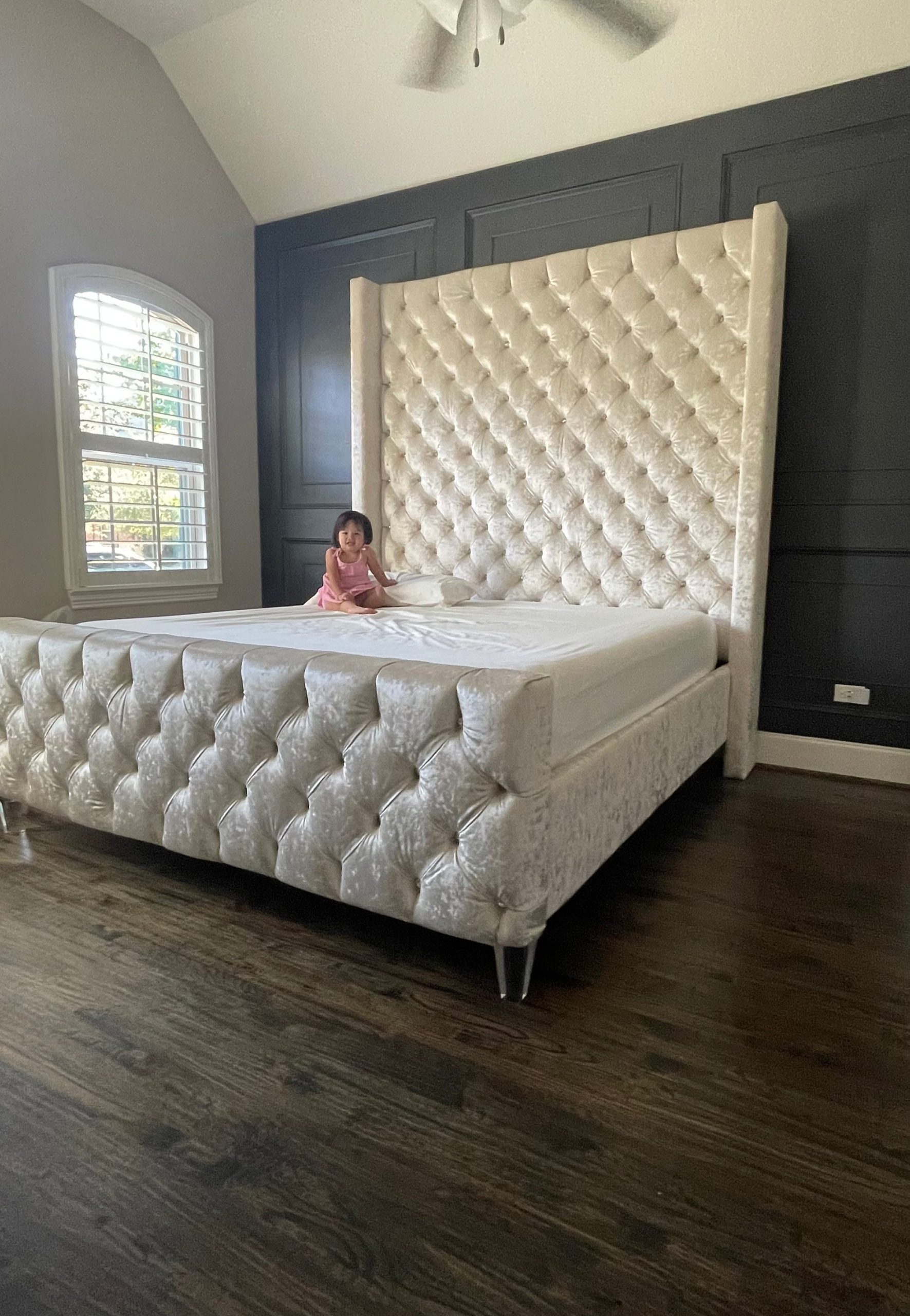 Custom Bed Frame Extra Tall California King Queen Full Bed - Etsy throughout Understanding the mechanics behind adjustable california king bed frames