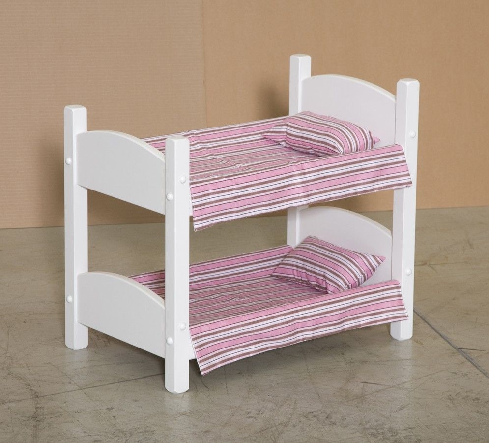 Doll Bunk Beds For 18 Inch Dolls | Platform Bed With Box Spring Barbie ... throughout Bunk Bed For 18 Inch Dolls