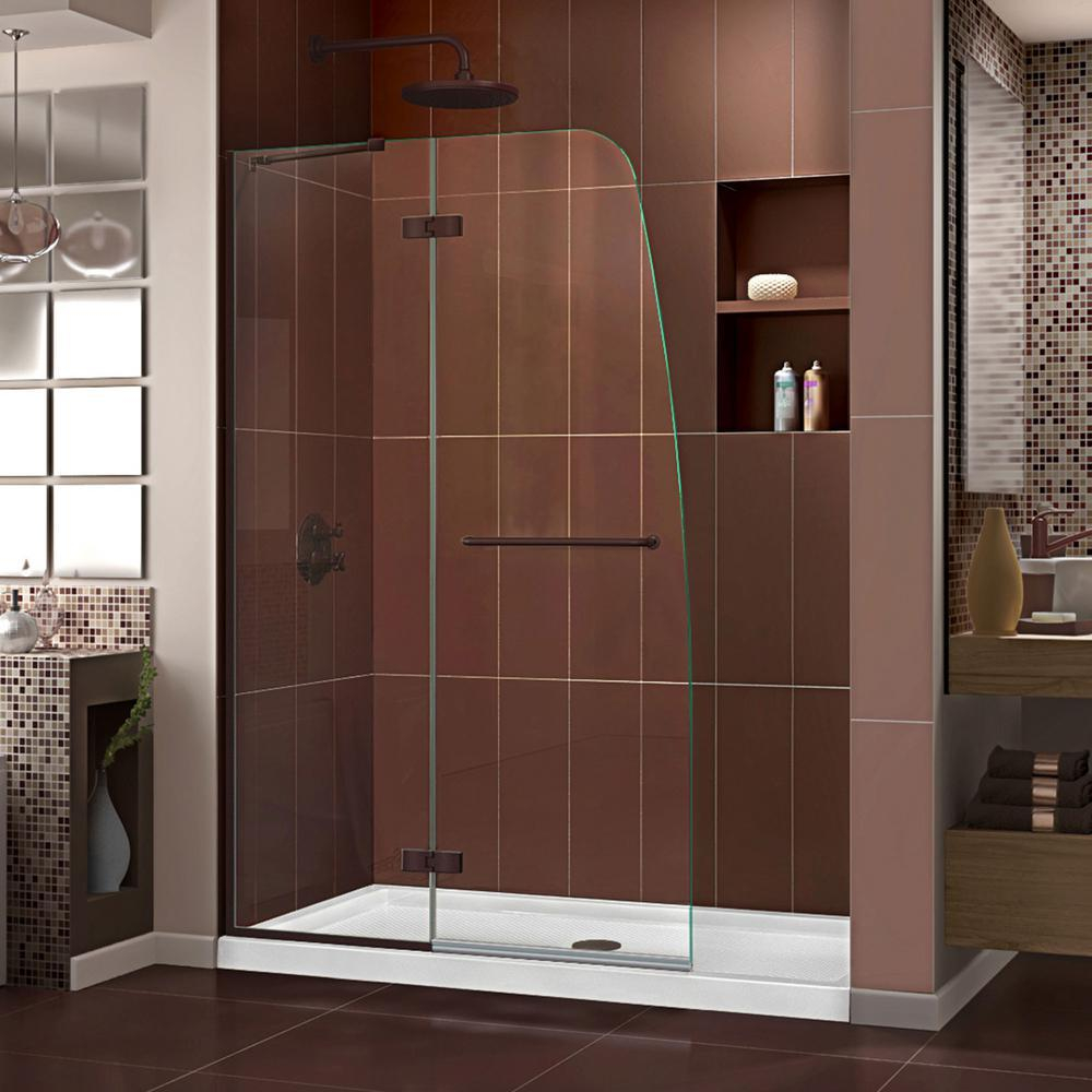 Dreamline Aqua Ultra 45 In. W X 72 In. H Frameless Hinged Shower Door ... with regard to Designing with oil rubbed bronze shower doors modern bathroom trends