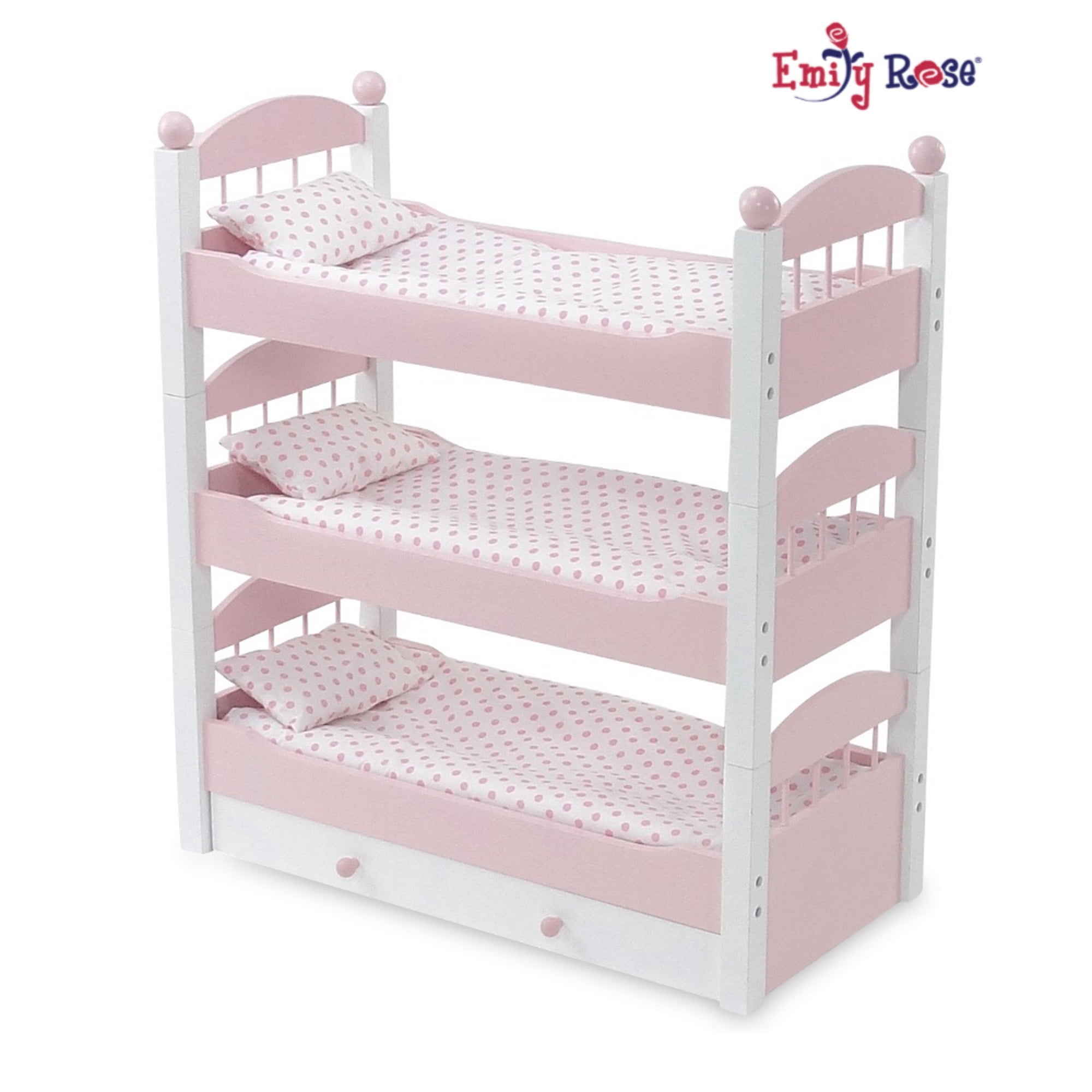 Emily Rose 18 Inch Doll Stackable Bunk Bed Triple Bunkbed | 18" Doll ... throughout Designing Comfortable Sleep Areas for Doll Enthusiasts