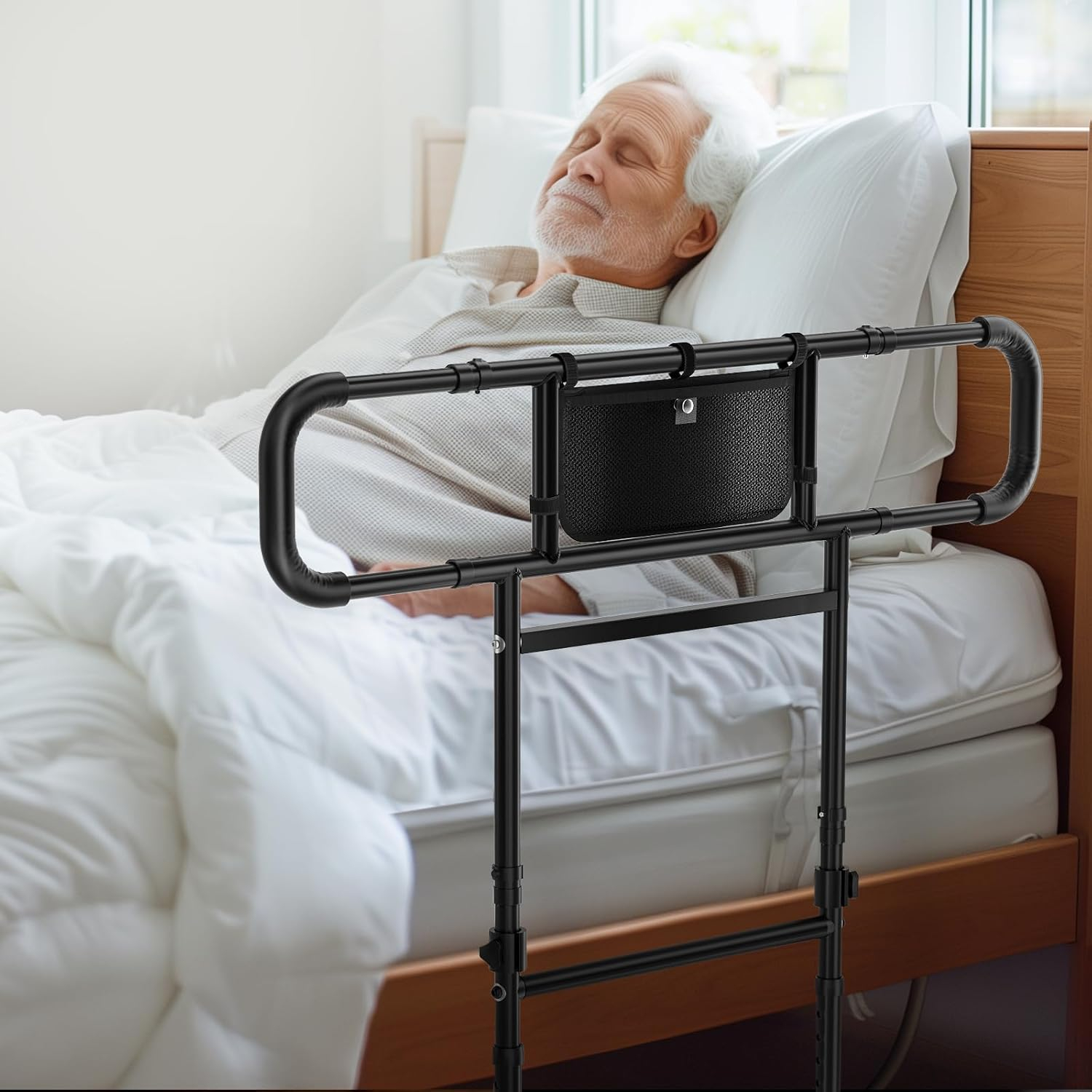 Fortemotus Bed Rails For Elderly Adults Safety - Adjustable Heights ... in Adjustable Bed Rails For Elderly
