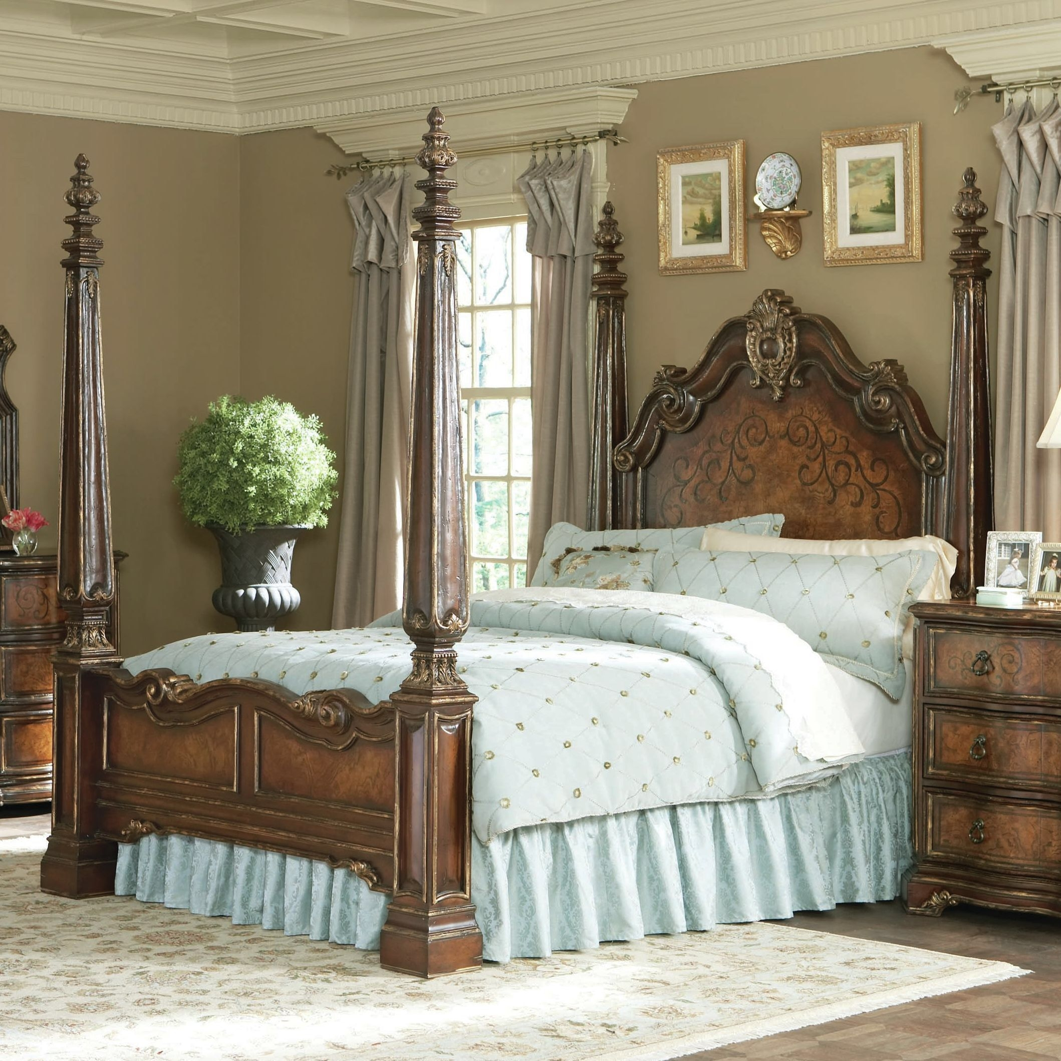 Four Poster King Bed Sets - Ideas On Foter with Maximizing space with four poster king bed frames in smaller rooms