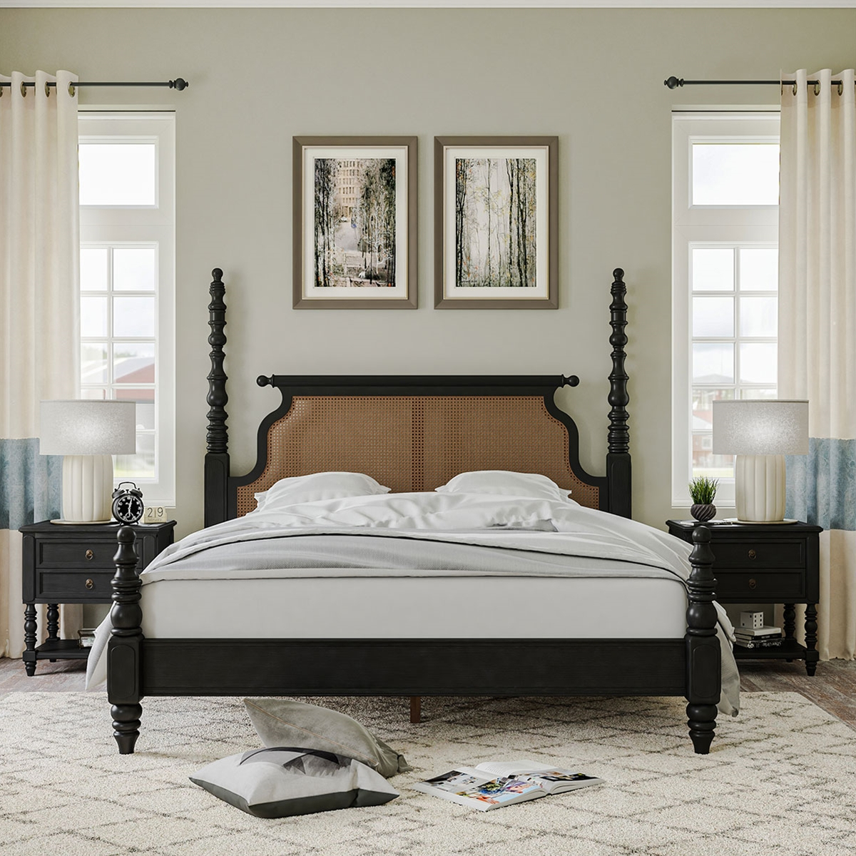 Four Poster Queen Size Bed throughout Queen Size 4 Poster Bed