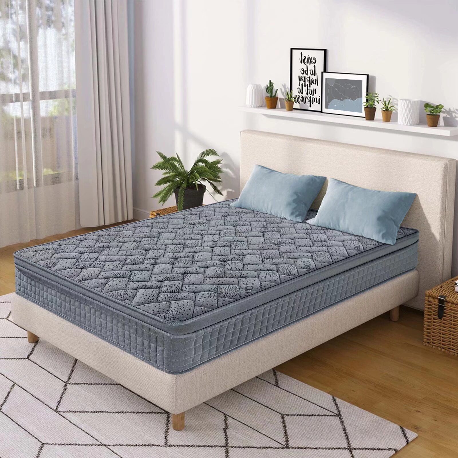 Fullmattress, 10 Inch Twin Mattress In A Box, Hybrid Bonnell Coil Full ... pertaining to The ultimate guide to 10 inch full size mattress comfort and support