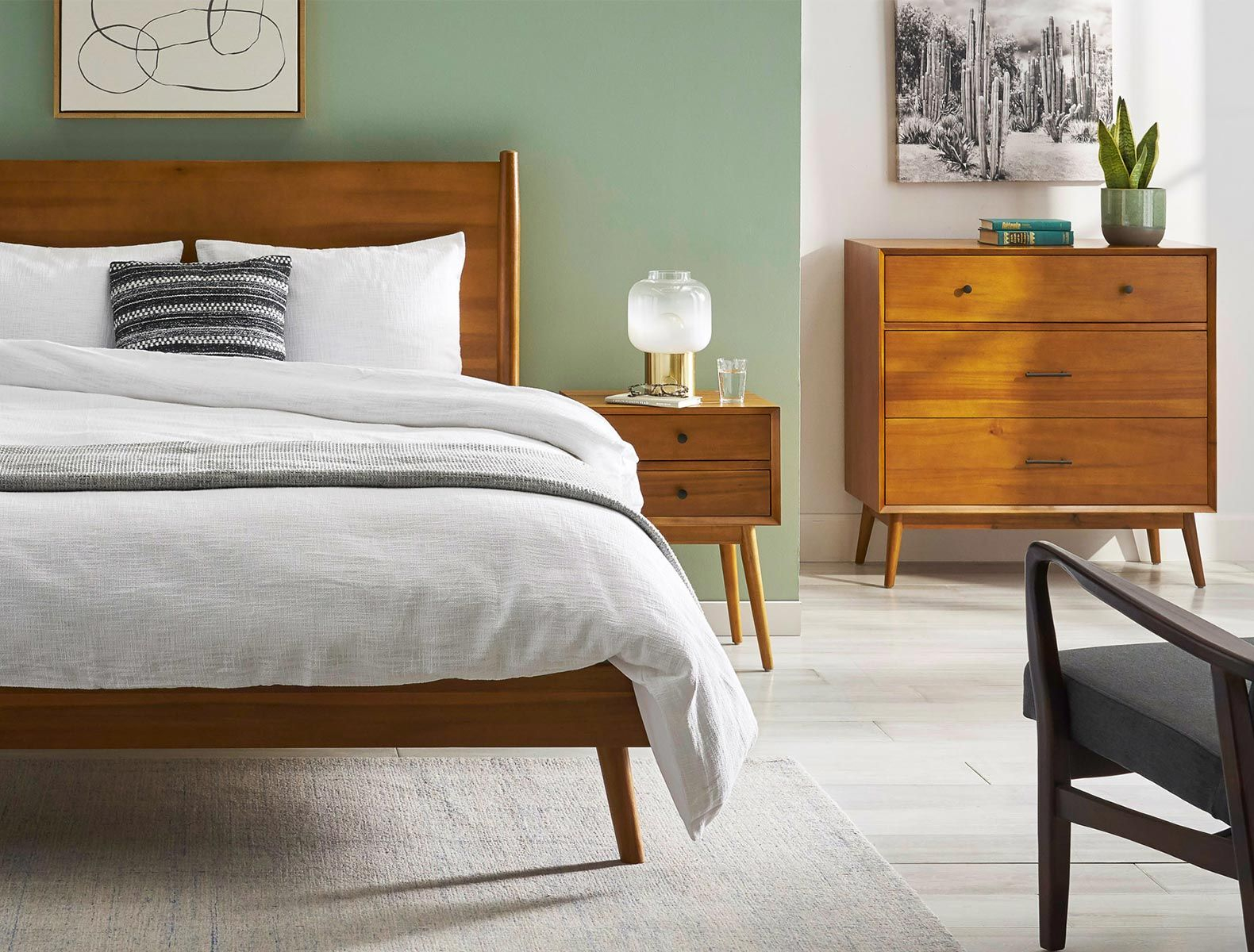 Furniture Bundle - Cal King / 5 Drawer Dresser | Mid Century Bedroom ... with Mid Century Bedroom Set King