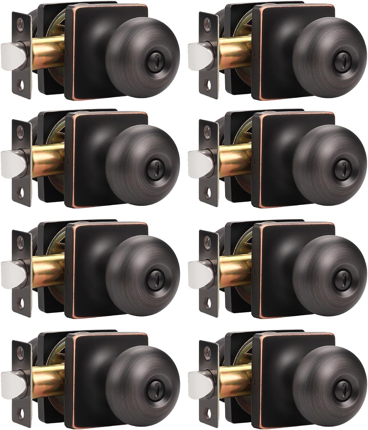 Gobekor 8 Pack Oil Rubbed Bronze Door Knob Privacy Door Knobs Interior ... throughout How to choose the perfect oil rubbed bronze door knob for your home