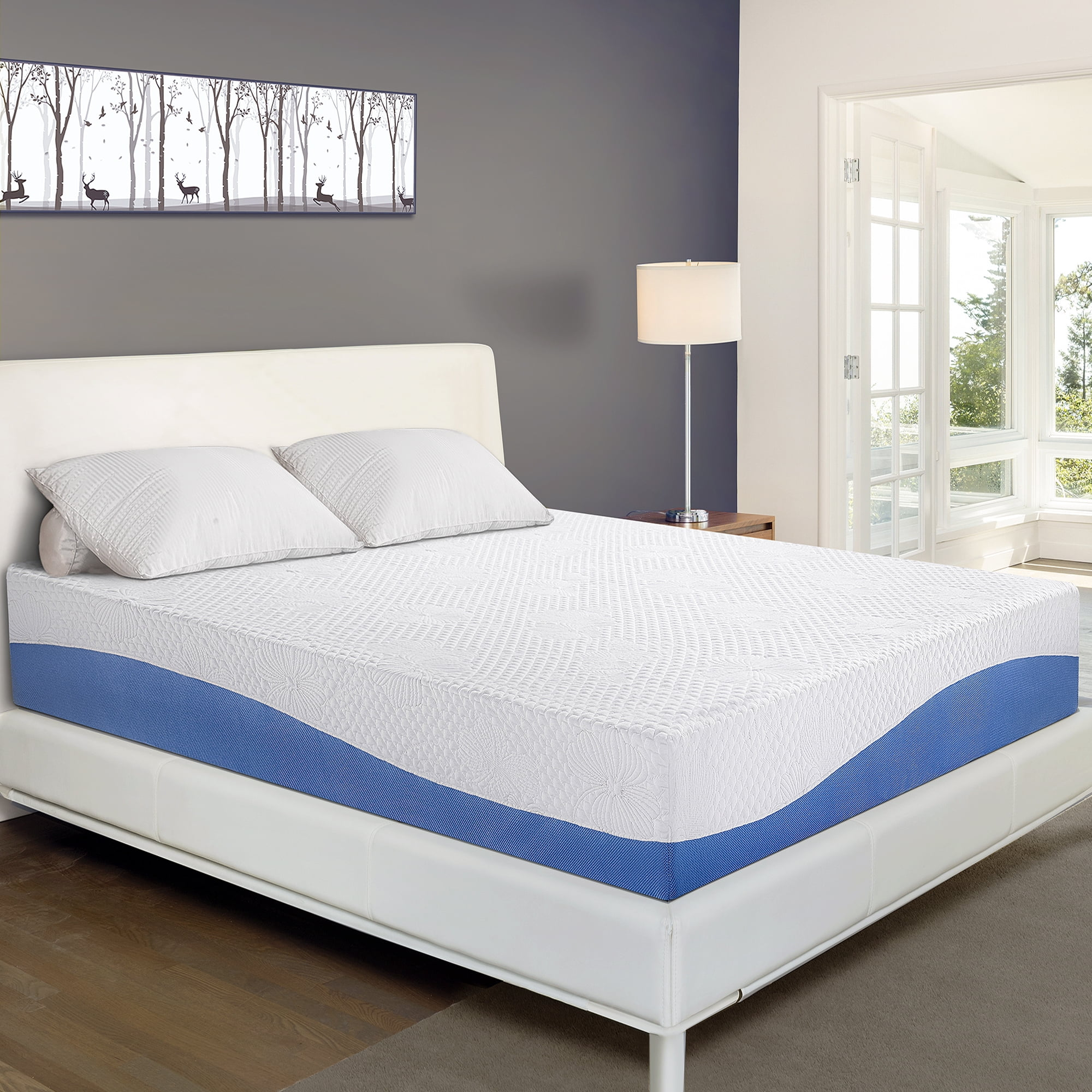 Granrest 10 Inch Aquarius Gel Memory Foam Mattress-In-A-Box, Full ... regarding 10 In Memory Foam Mattress