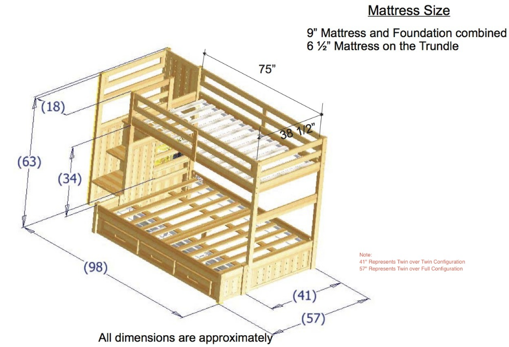 Guide To Bunk Bed Sizes | Shorty Bunk Bed Height for How Tall Are Bunk Beds
