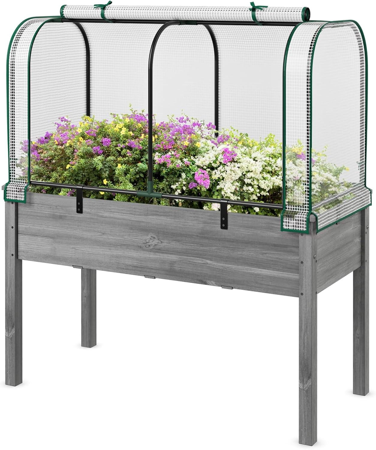 Happygrill Raised Garden Bed With Greenhouse Cover, Raised Bed With ... throughout How to choose the best greenhouse cover that actually works for your raised bed setup