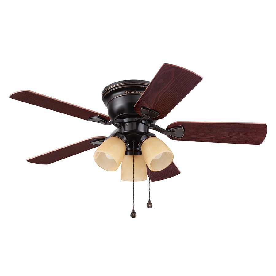 Harbor Breeze Centreville 42-In Oil-Rubbed Bronze Led Indoor Flush ... pertaining to The art and science behind oil rubbed bronze finish on ceiling fans