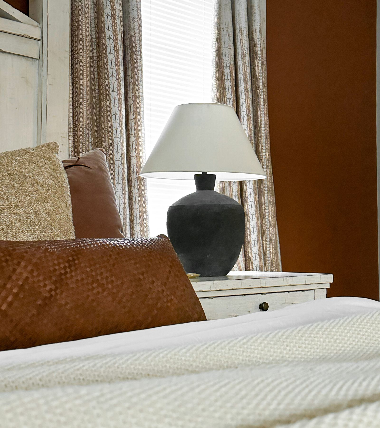 How Tall Should Bedside Lamps Be? (According To Designers) - Home By Alley in How High Should A Bedside Table Be