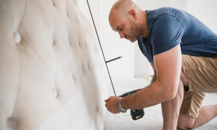 How To Attach A Headboard To A Platform Bed Frame | Ginger Brownies for How To Attach A Headboard To A Platform Bed Frame