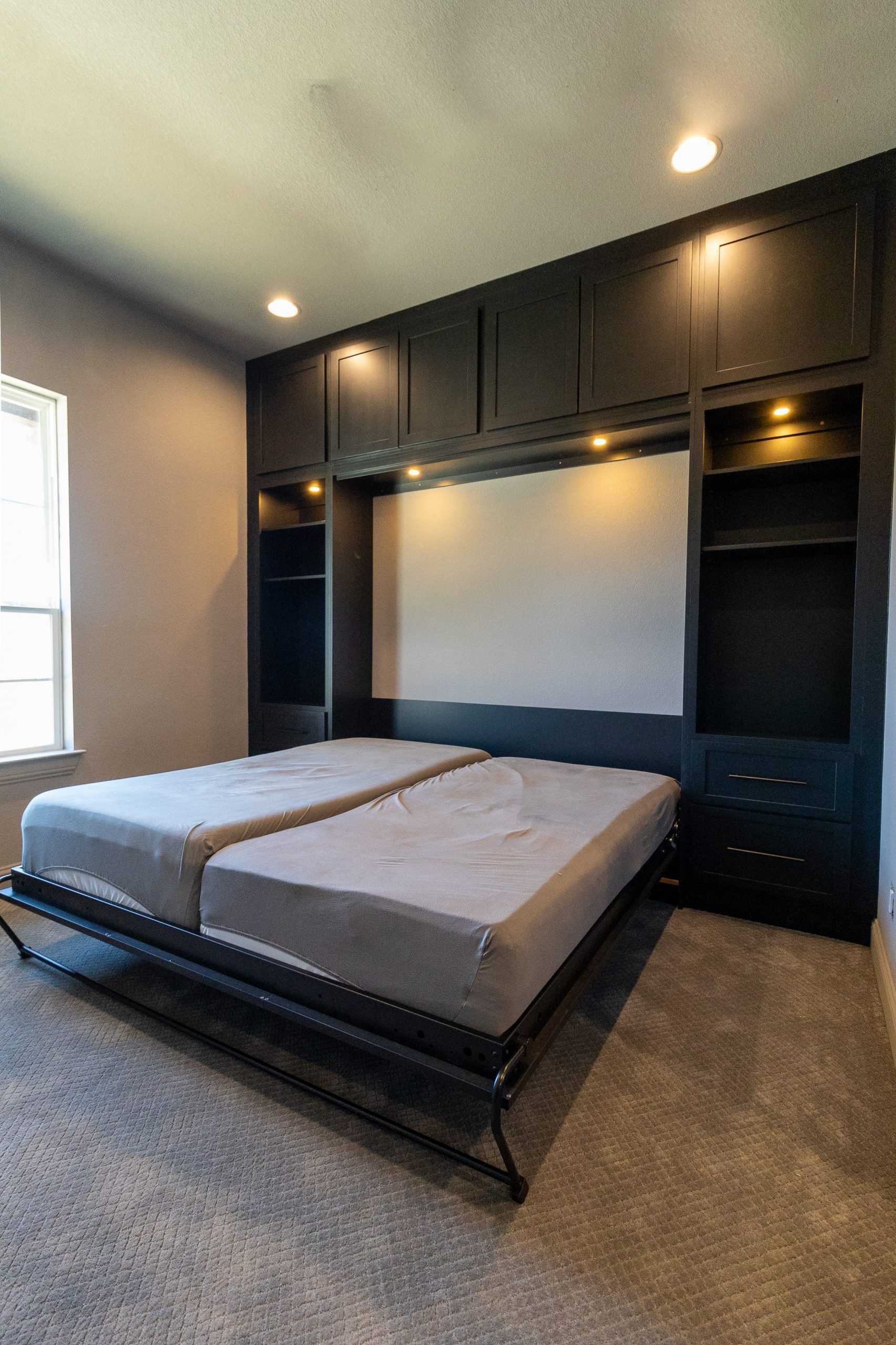 King Murphy Bed Full Wall Build 10′ Ceilings - Madewell Woodworks with regard to King Size Murphy Bed Frame