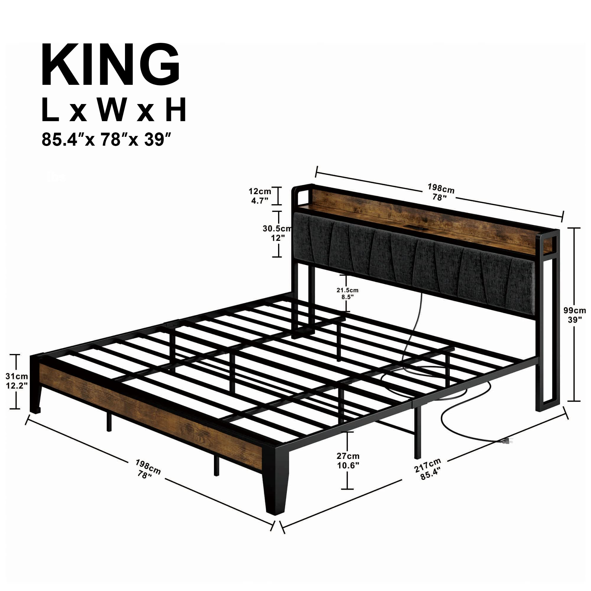 King Size Bed With Frame Dimensions At Andrew Mckeown Blog intended for What Is The Size Of King Bed Frame