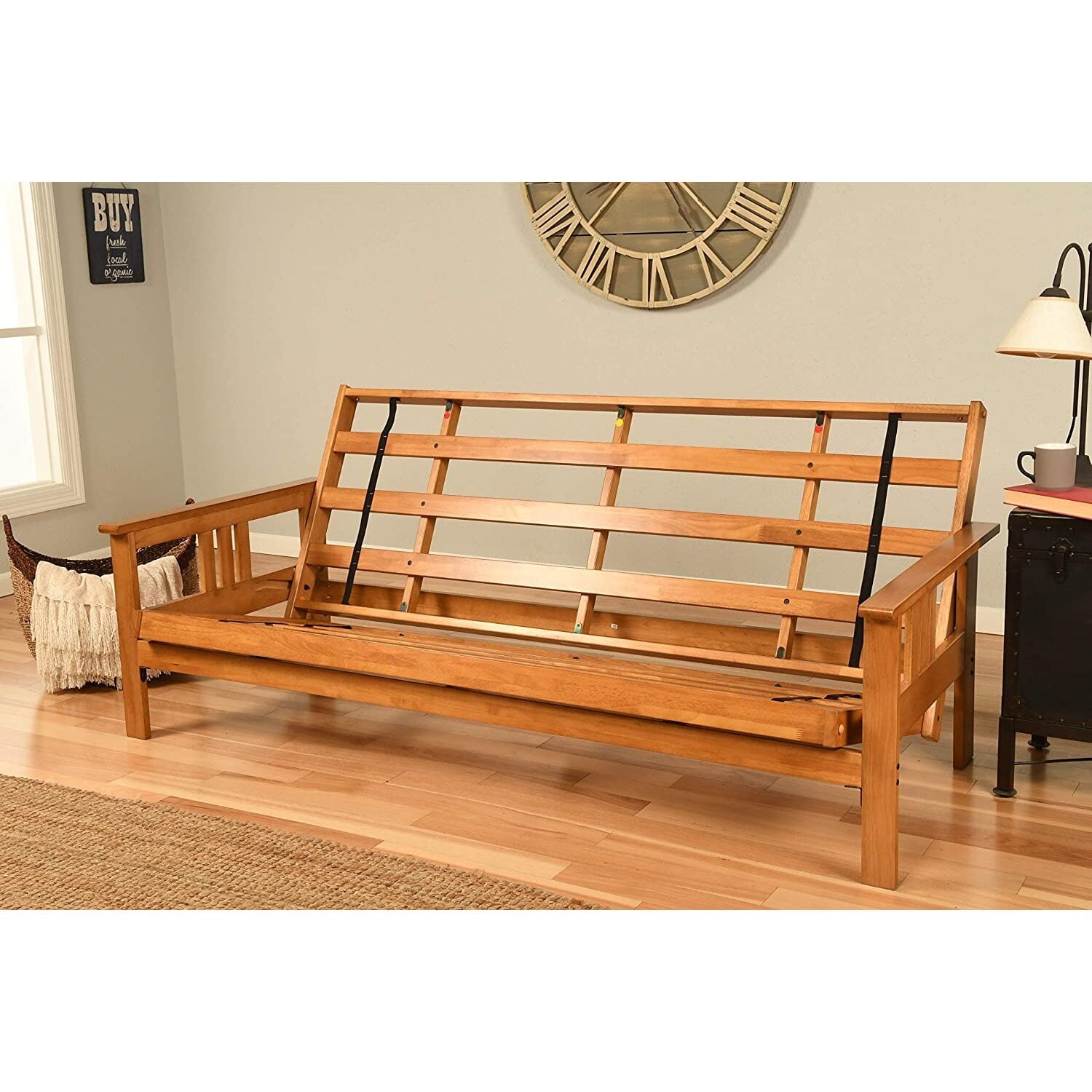 Kodiak Furniture Monterey Queen Sofa Bed Futon Frame In Brown Solid ... with How to choose the right queen futon frame for your sleeping space