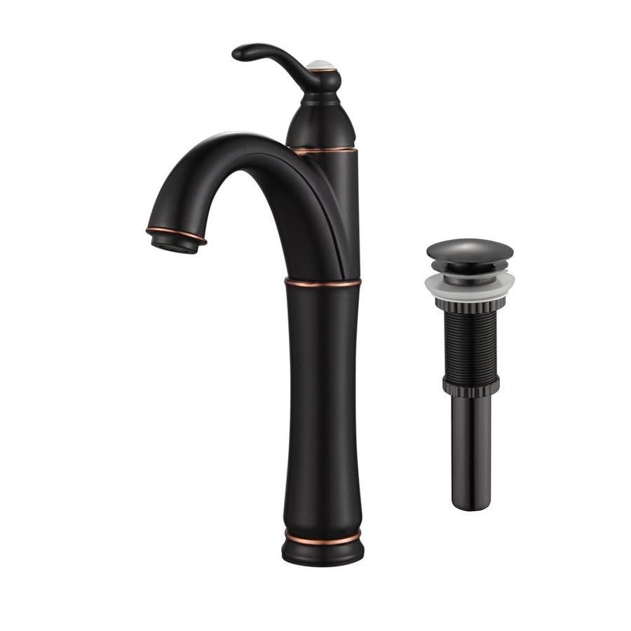 Kraus Riviera Oil Rubbed Bronze 1-Handle Vessel Watersense Bathroom ... within Maximizing lifespan of your oil rubbed bronze bathroom sink faucet