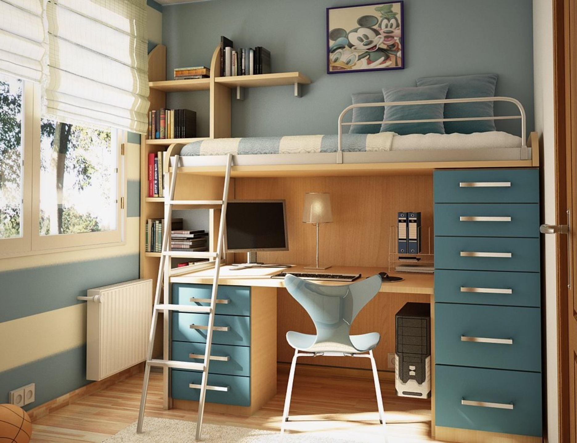 Loft Bed Desk Combo | Foter regarding How to Choose the Right Bed with Desk Underneath for Your Bedroom Setup