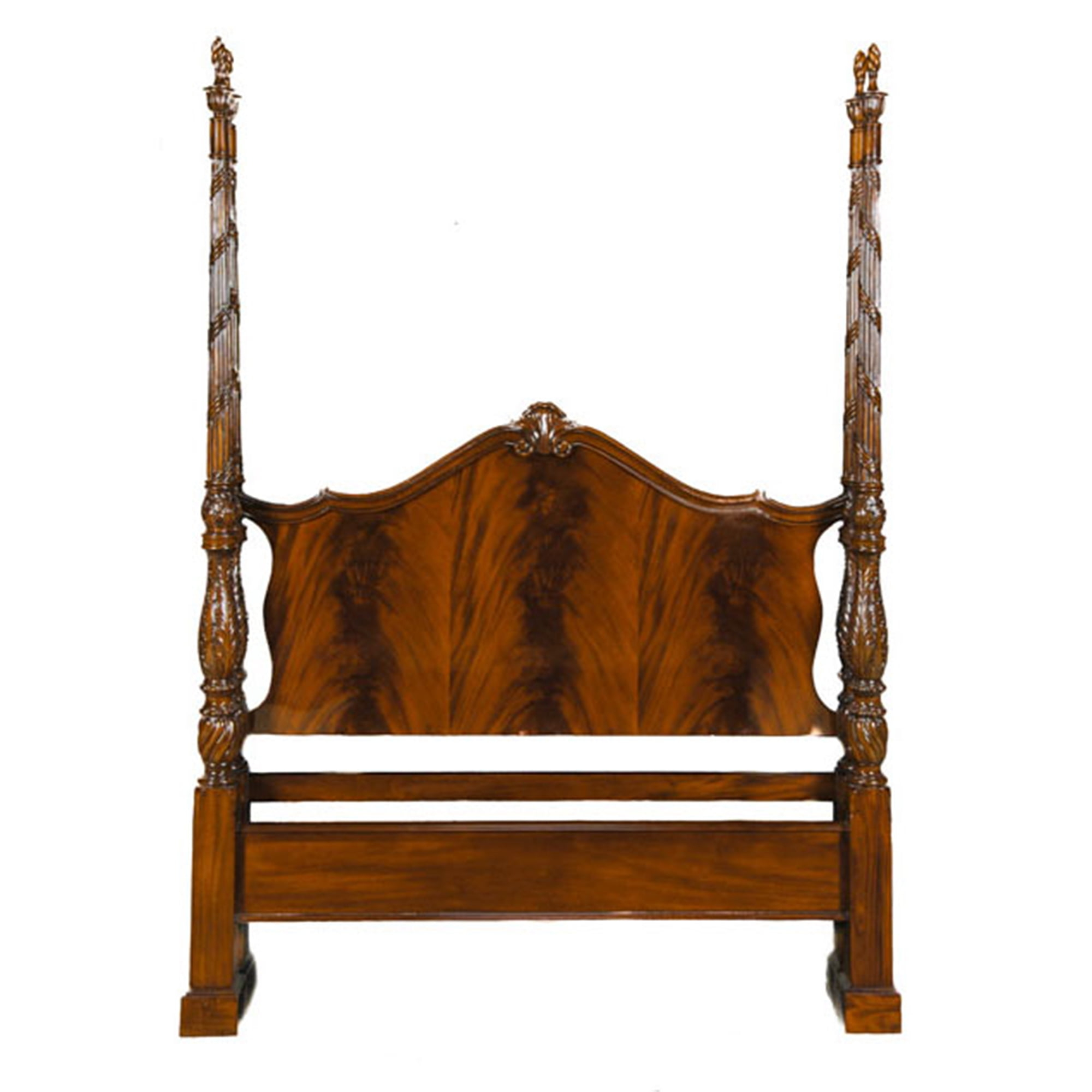 Mahogany Queen Size Four Poster Bed - Walmart.com for Queen Size 4 Poster Bed