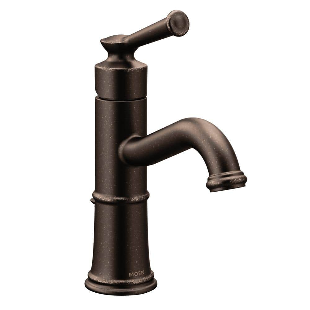 Moen Belfield Single Hole Single-Handle Bathroom Faucet In Oil Rubbed ... with regard to Maximizing lifespan of your oil rubbed bronze bathroom sink faucet