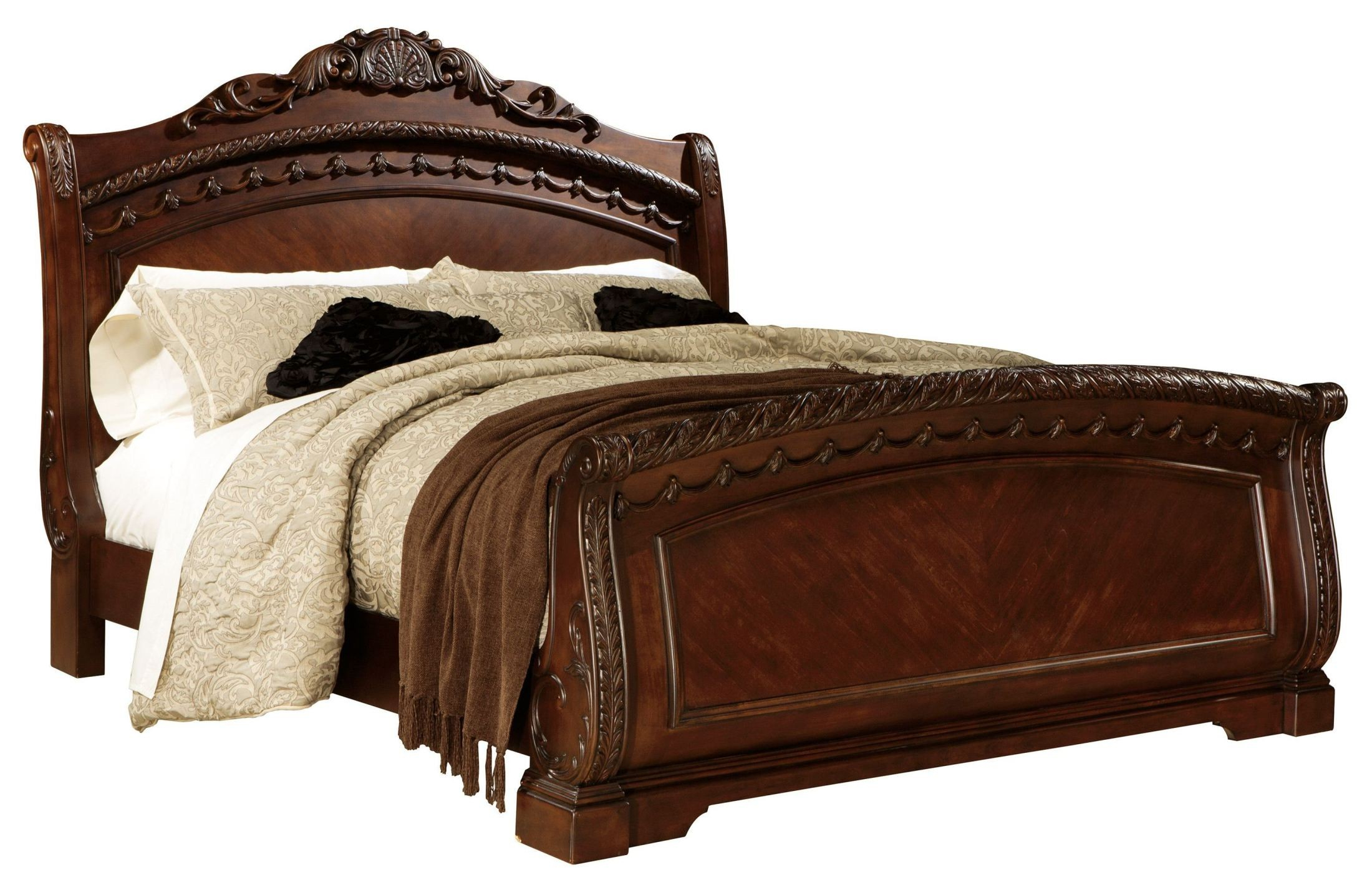 North Shore King Sleigh Bed, Ashley Furniture, B553, King Size Beds for The Evolution of King Size Sleigh Bed Sets Through the Decades