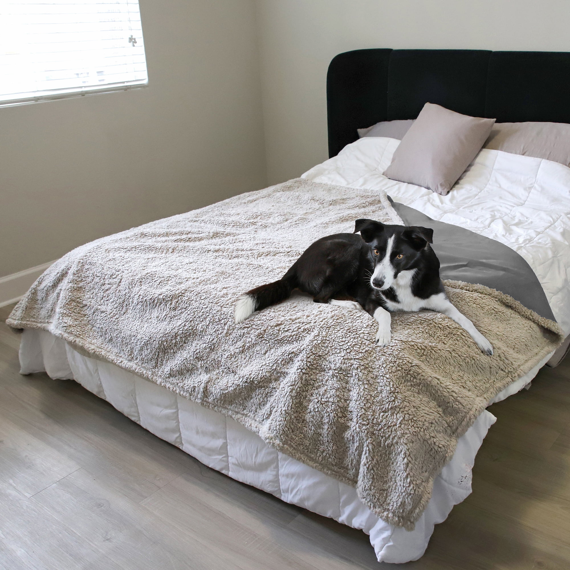"Pawsse Waterproof Dog Blanket, Sherpa Cushion Mat, Furniture Protector ... with How Waterproof Dog Bed Blankets Actually Work for Nighttime Use