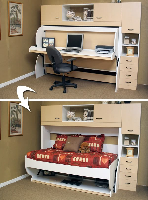 Perfect Storage Solution And Hidden Bed... The Desk Bed | Desks For ... in Murphy Bed With Hidden Desk