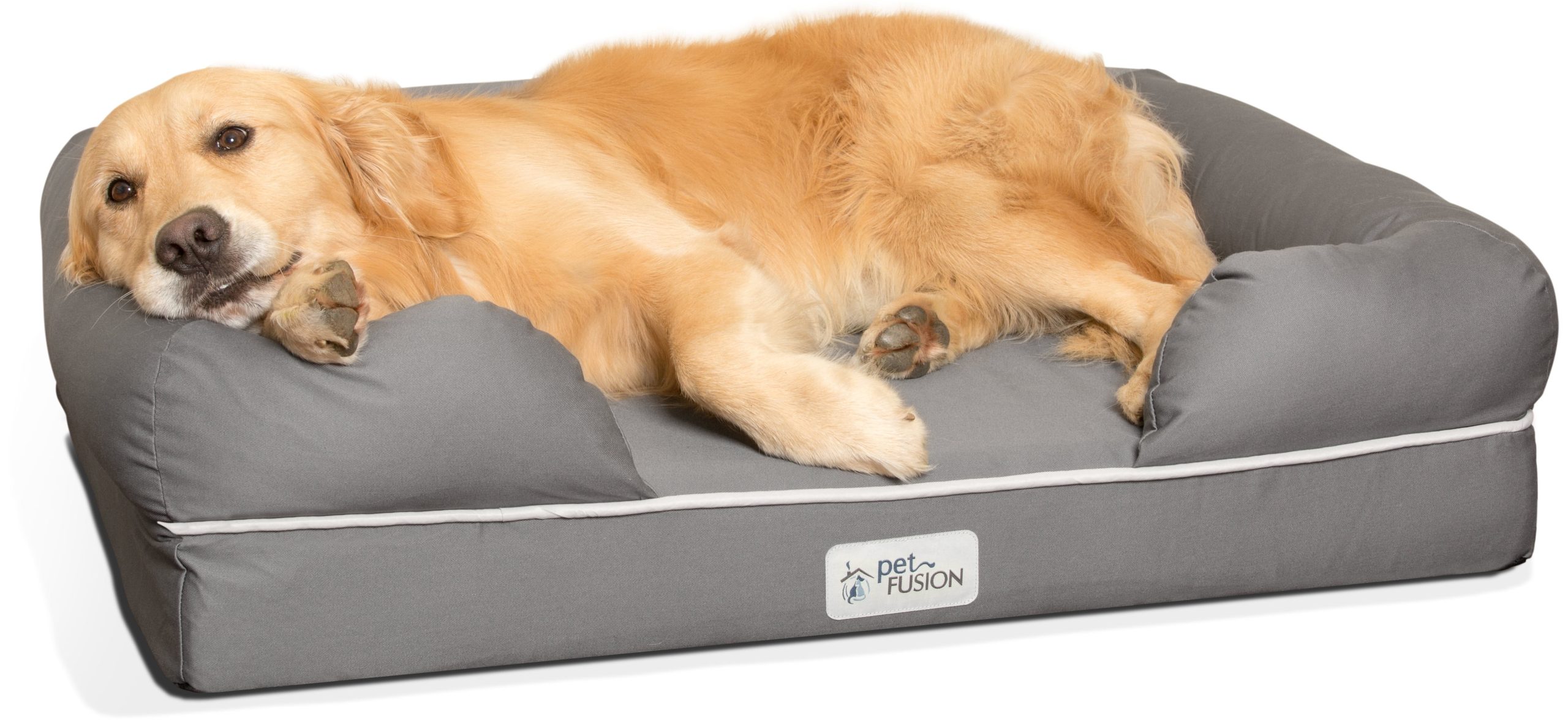 Petfusion Petfusion Ultimate Memory Foam Lounger Dog Bed, Large, 36"X28 ... intended for Large Memory Foam Dog Bed