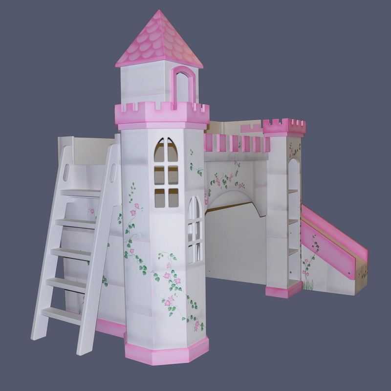 Princess Castle Bed With Slide | Foter throughout Princess Bunk Bed With Slide