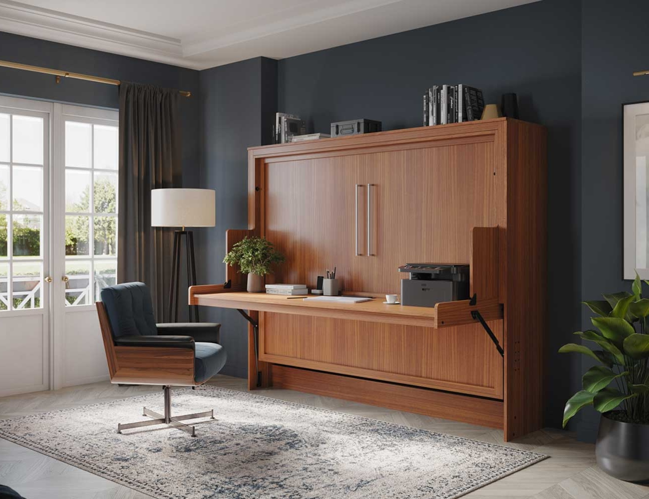 Queen Murphy Bed With Desk Amazon.com: Dercass Space Saving Murphy Bed within Murphy Beds With A Desk