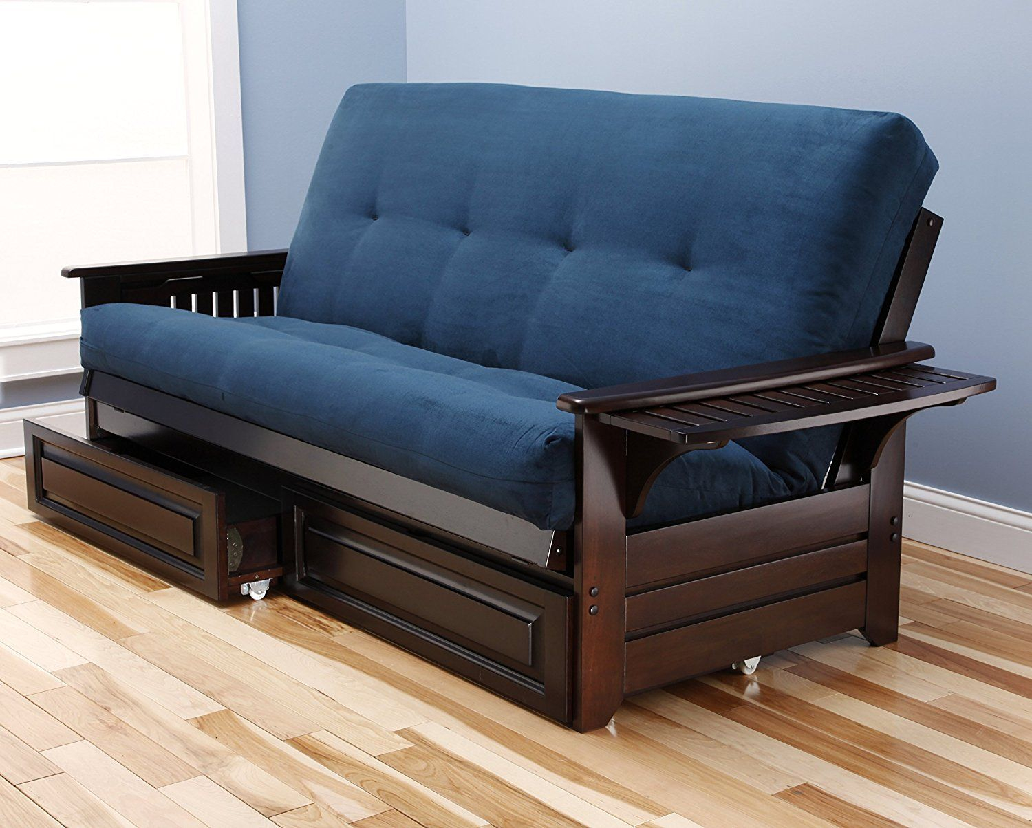 Queen Size Espresso Futon Set With 7 Inch Mattress within How to choose the right queen futon frame for your sleeping space