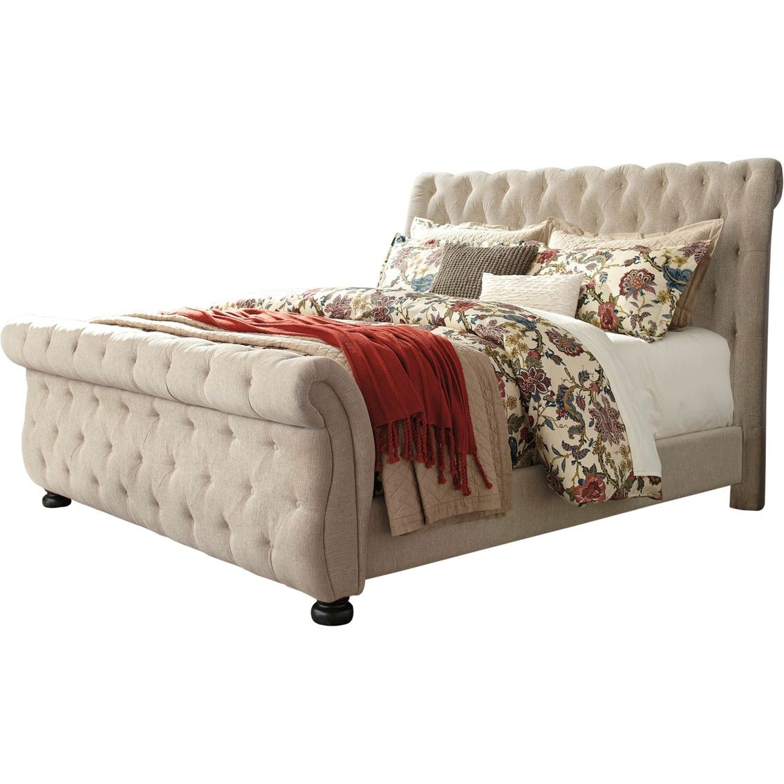 Signature Design By Ashley Willenburg Upholstered Sleigh Bed | Beds ... regarding Exploring the Design Options and Materials in Willenburg King Upholstered Sleigh Beds