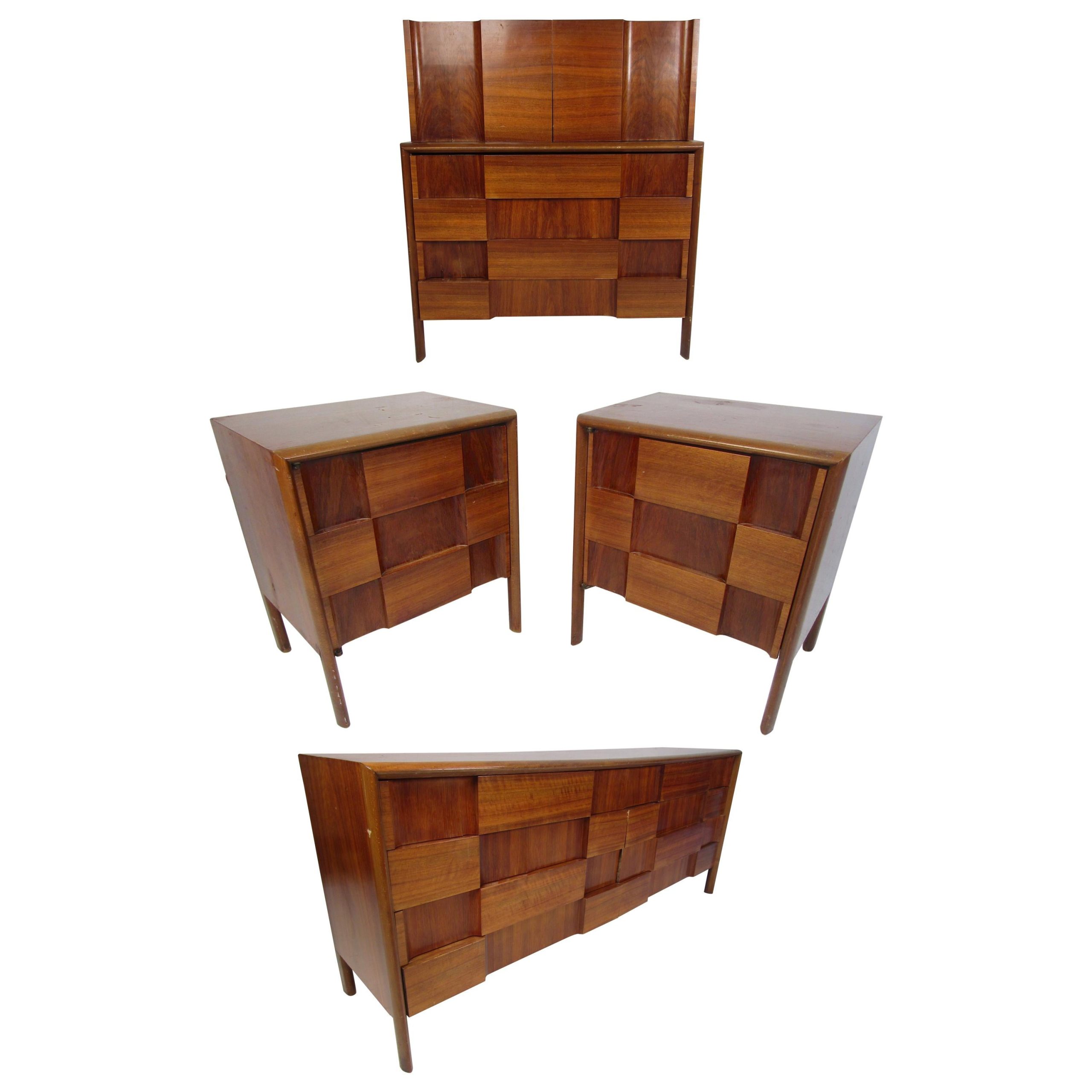 Swedish Mid-Century Modern King Size Bedroom Set By Edmond Spence In ... with Mid Century Modern King Bedroom Set