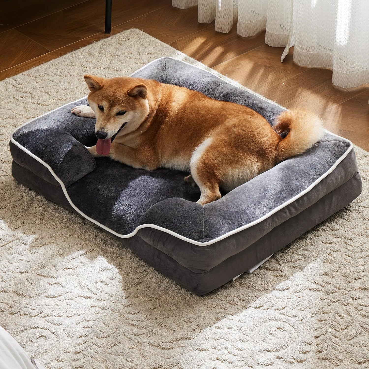 Sweetcrispy Orthopedic Dog Bed, Memory Foam Pet Bed For Extra Large ... with regard to Large Dog Owners Share Their Top Picks for Memory Foam Beds That Last
